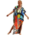 thumbnail image 1 of LinYooLi Robe de Plage pour Femmes, Longue Blouse Imprimée, Grande Taille, Robe de Bikini, Robe de Vacances, 1 of 2