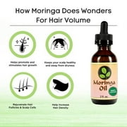 Moringa Seed Oil 2 oz, 100% Pure Moringa Oil for Face Natural Body Skin Beauty Nail Hair Moisturizer