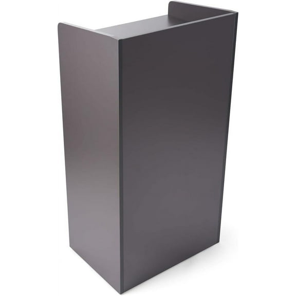 Displays2go Hostess Station with Adjustable Shelf and Hidden Wheels