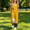 thumbnail image 4 of Coerni Girls Summer Lightweight Jumpsuits Spaghetti Tie Strap Losse Fit Overalls 4-12 Years Kids Casual Fashion Print Rompers, 4 of 4