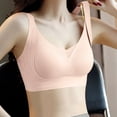 thumbnail image 2 of Lixiuxyad Sports Bra Padded Women's Seamless Latex Push Up Bra Women's Small Large Jelly Strip Soft Support Comfortable Breathable Mesh Fixed Cup Bra, 2 of 5