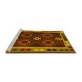 thumbnail image 2 of Ahgly Company Machine Washable Indoor Square Oriental Yellow Traditional Area Rugs, 6' Square, 2 of 4