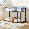 thumbnail image 2 of Zimtown Twin-over-Twin Bunk Bed, Low Profile Junior Bunk Bed Frame, Black, 2 of 10