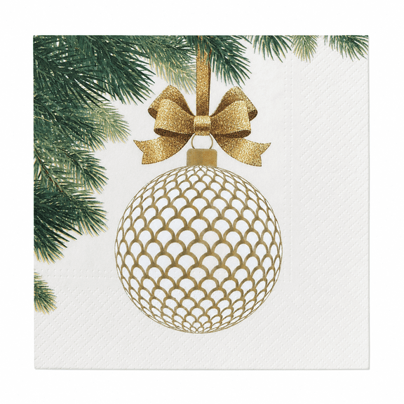 Keep Unique Christmas Luncheon Decorative Printed Disposable Paper Napkins, Assorted Color, 20/Pack