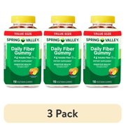 (3 pack) Spring Valley Vegetarian Fiber Gummies, 150 Count