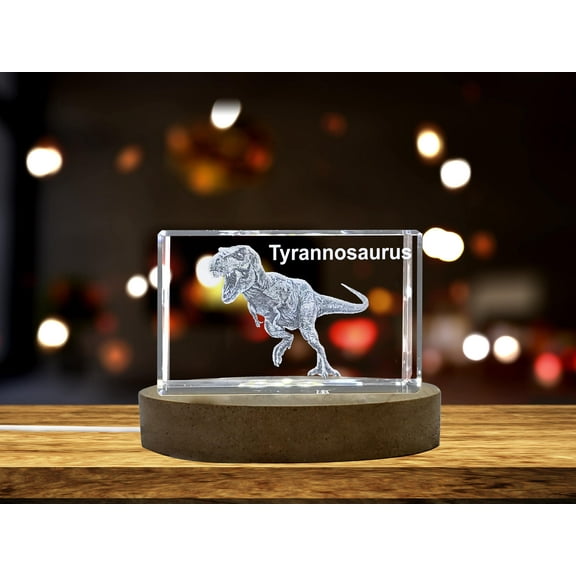 Tyrannosaurus Dinosaur 3D Engraved Crystal 3D Engraved Crystal Keepsake/Gift/Decor/Collectible/Souvenir