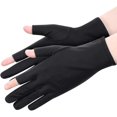 thumbnail image 4 of Femmes Hommes Gants Sans Doigts Gants d'Été Antidérapants UV Protection Solaire Gants Demi-Doigt Écran Tactile en Plein Air Conduite Gants de Pêche Gants de Randonnée Cyclisme Gants UPF 50+, 4 of 6