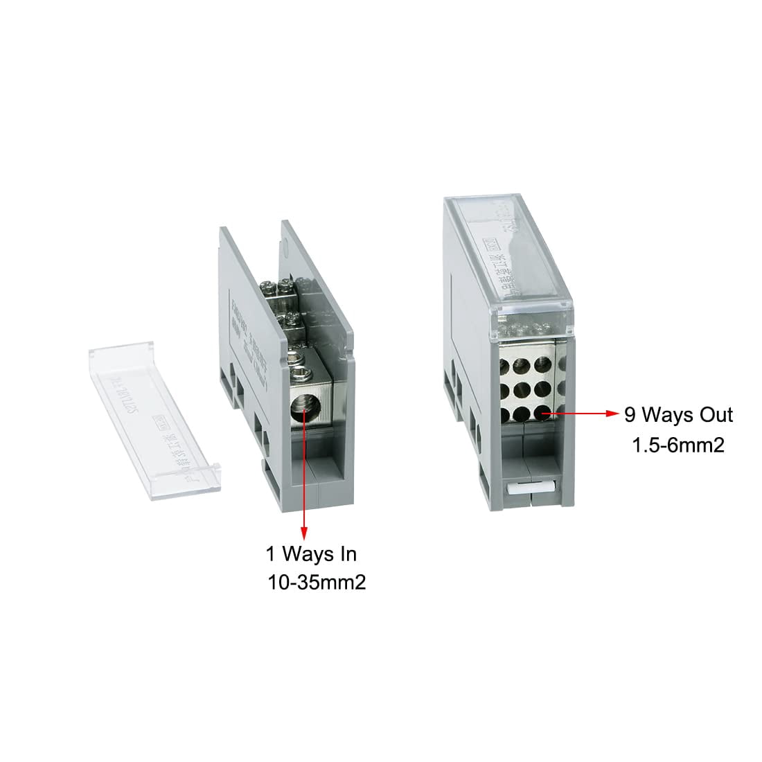 1-in-9-out rail terminal block 690 connector distribution block