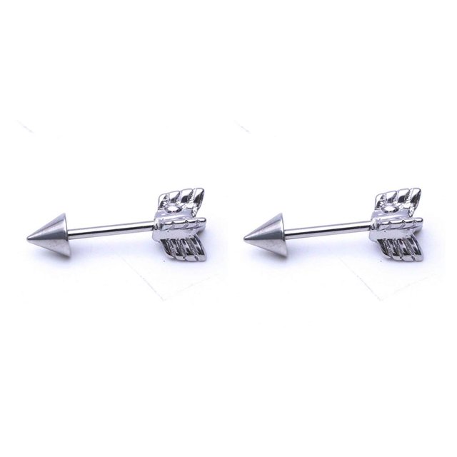 Jumpingount Pendiente de acero inoxidable para la oreja, joyería para el cuerpo, forma de flecha, para el trago de la oreja, anillo para la oreja, Type1 NO1