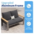 thumbnail image 4 of LazySunsets Aluminum Patio Furniture Set 2 Seats, Dark Gray, 4 of 9