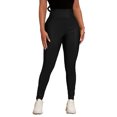 thumbnail image 2 of Women's Plain Regular Black Leggings L (8/10), 2 of 8