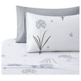 thumbnail image 2 of Ultra Soft Silky Deep Pocket Rich Printed Bedding Rayon from Bamboo All Season 4 Pieces Sheet Set with 2 Pillowcases, Grey Hydrangea Floral Pattern /Single Size, 2 of 8