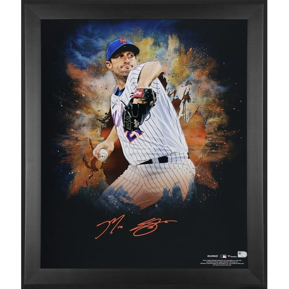 Max Scherzer New York Mets Framed Autographed 20" x 24" In Focus Photograph - Fanatics Authentic Certified