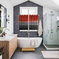 thumbnail image 3 of Red Gray Black Kitchen Curtains 72 Inch Length, Vintage Country Gradient Wooden Grain Grommet Top Bedroom Living Room Curtains, Light Filtering Cafe Curtain Drapes 2 Panels Set 104''x72'', 3 of 9