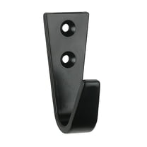 Aluminum Alloy Wall Hook - Matte Black, Heavy-Duty, 2-Hole Screw Mount for Bathroom, Door, Closet