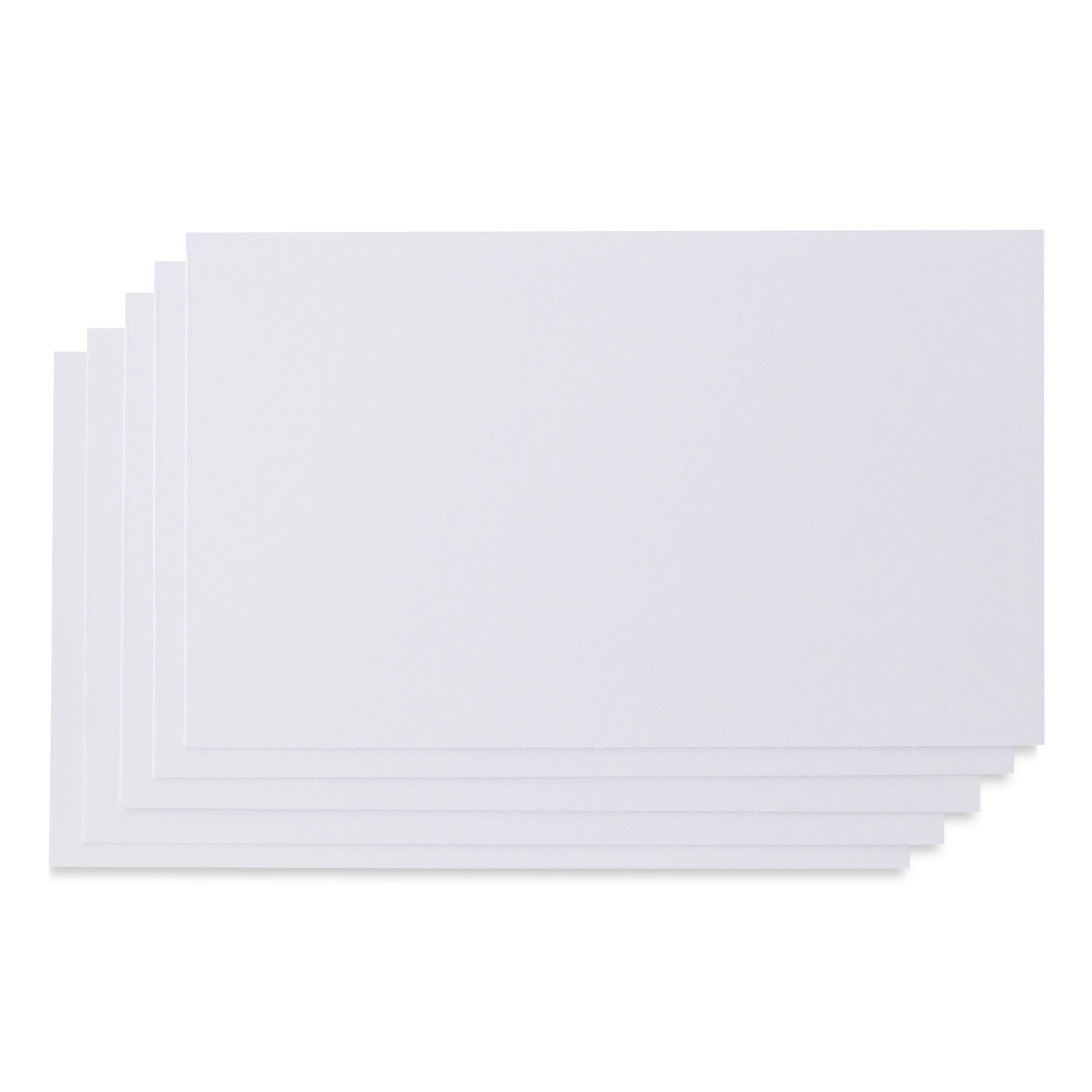 (5 pack) Pen+Gear Unruled Heavyweight Index Cards, White, 3" x 5", 100 Count