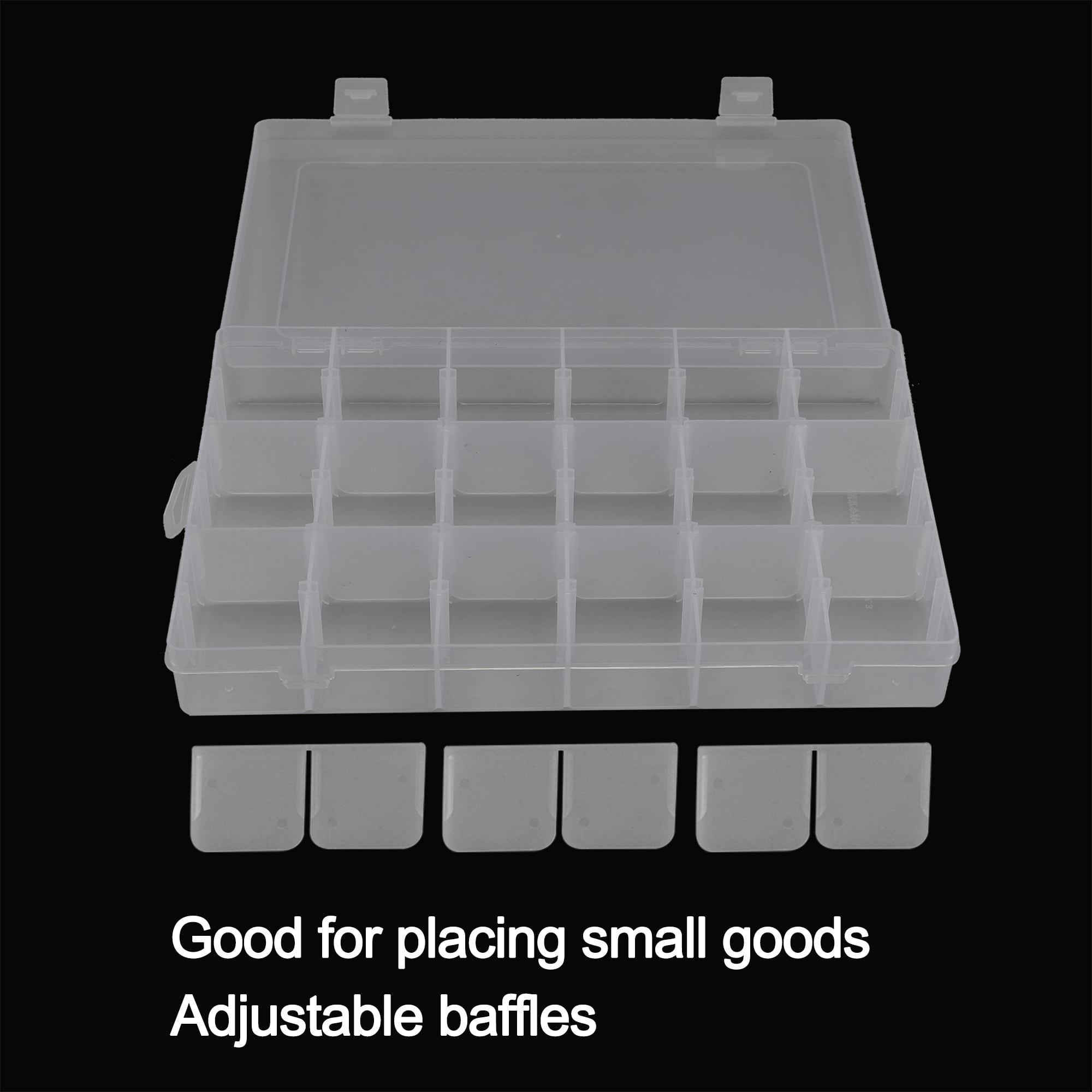Light Weight Black or White Durable Plastic Multi Compartments Tray