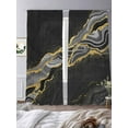 thumbnail image 3 of Black Marble Sheer Curtains 96 Inch Length 2 Panels Set, Gold Abstract Vintage Modern Grey Art Voile Window Treatment Semi Sheer Long Curtains Drapes for Bedroom/Living Room/Kitchen 52"x96"x2, 3 of 7
