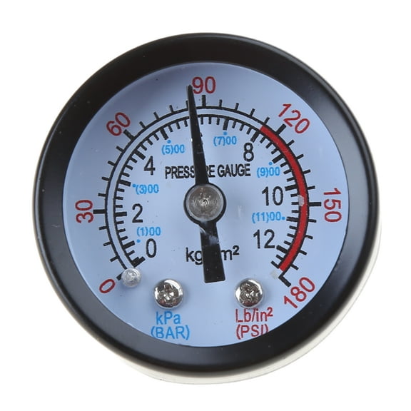UNTERING Pressure Gauge Back Mount Pressure Gauge 0-180 psi/kPa Scale Pressure Guage for Air Compressor Water Oil Gas Great