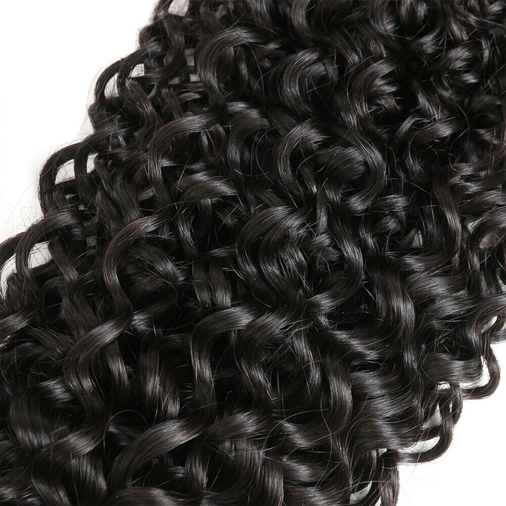 USTAR Unprocessed Brazilian Remy 9A Human Hair Weave Jerry Curly 3 Bundles Natural Black Color