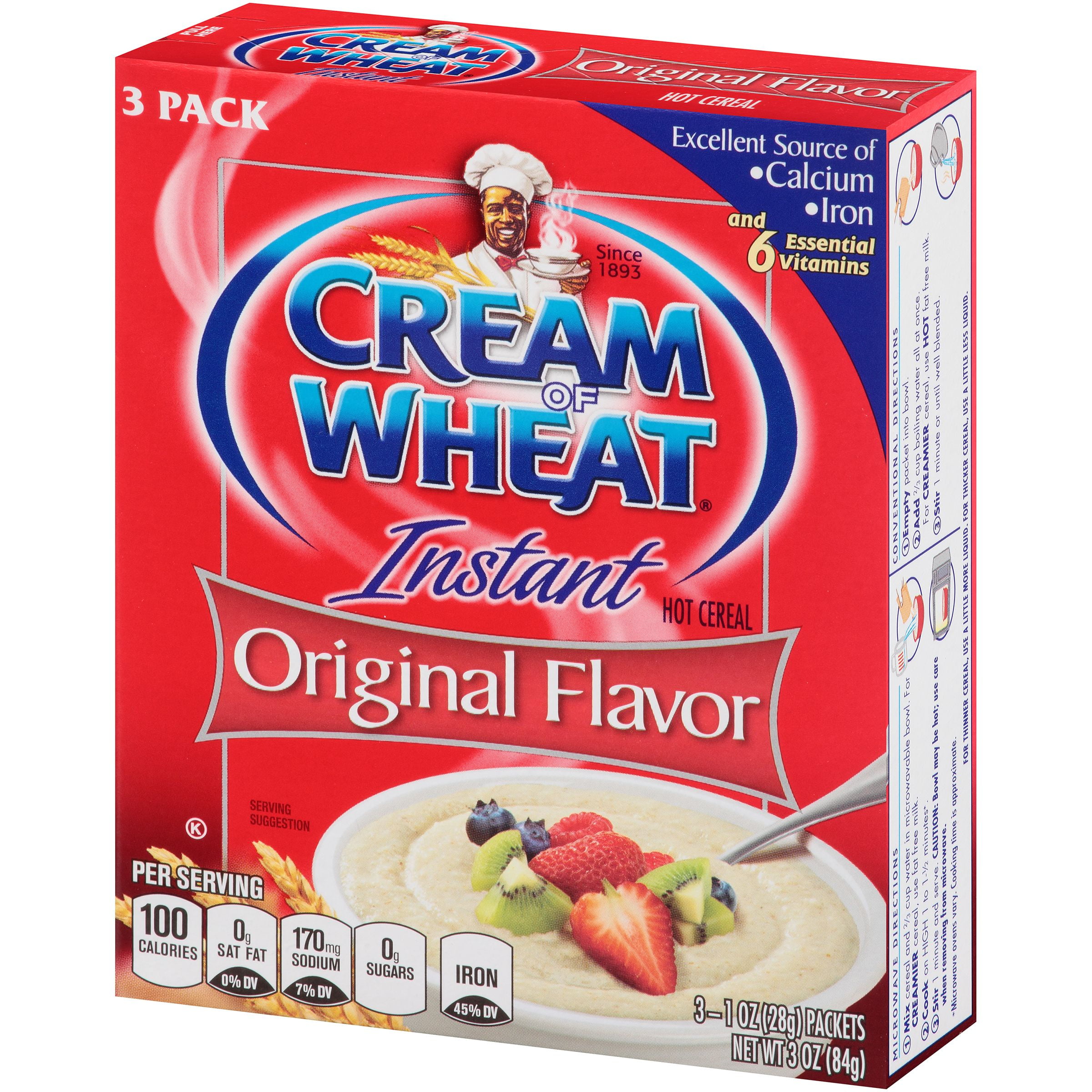 Cream of Wheat Instant Original Hot Cereal 3 ct Packets 