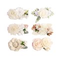 thumbnail image 1 of 6 uds horquillas con Clips de flores para niñas pasadores con Clips de flores con accesorios para el cabello completamente forrados regalos para niñas, varios estilos, 1 of 5