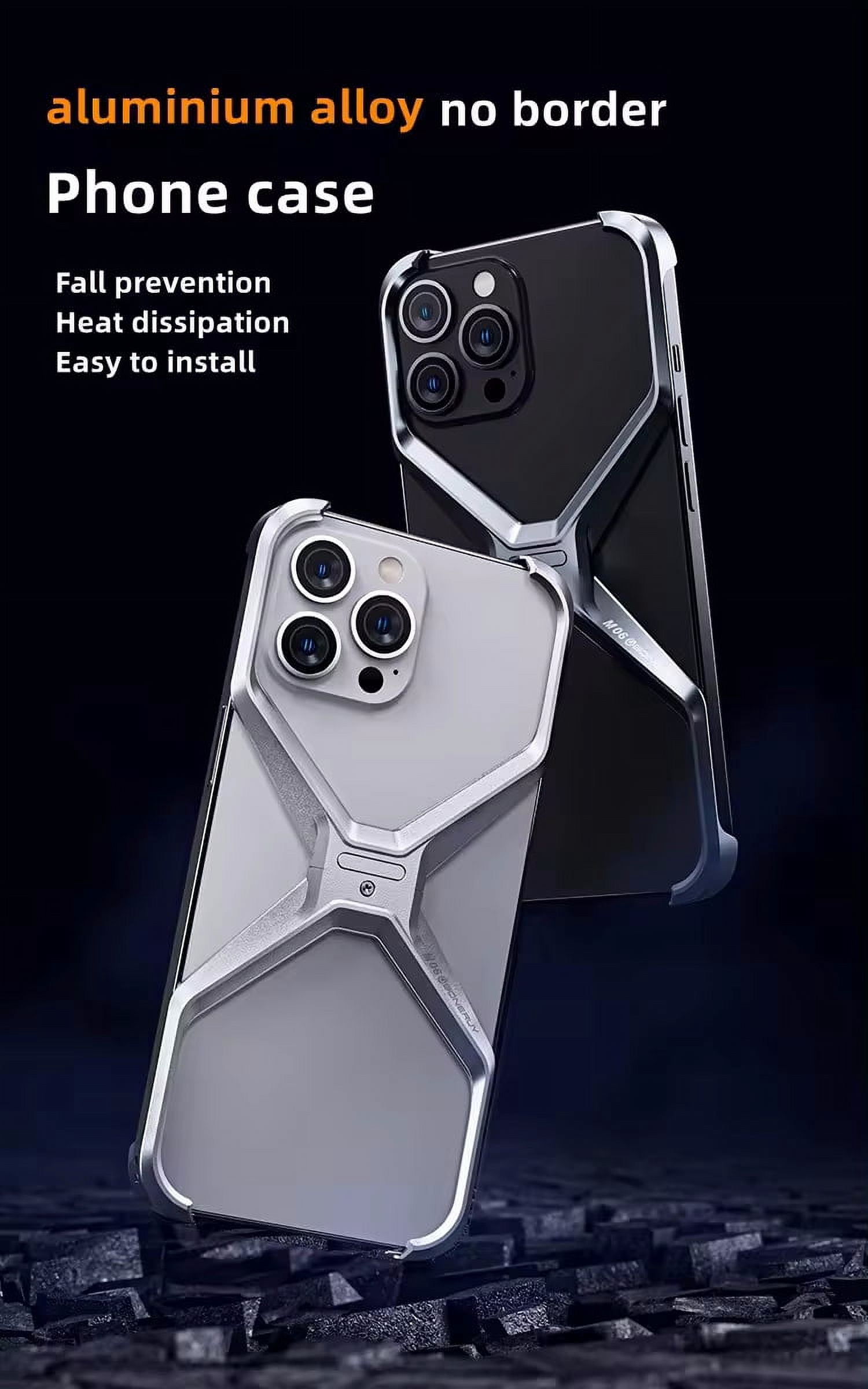 Aluminum Alloy X-shaped Metal Frame for iPhone 16 Pro Max