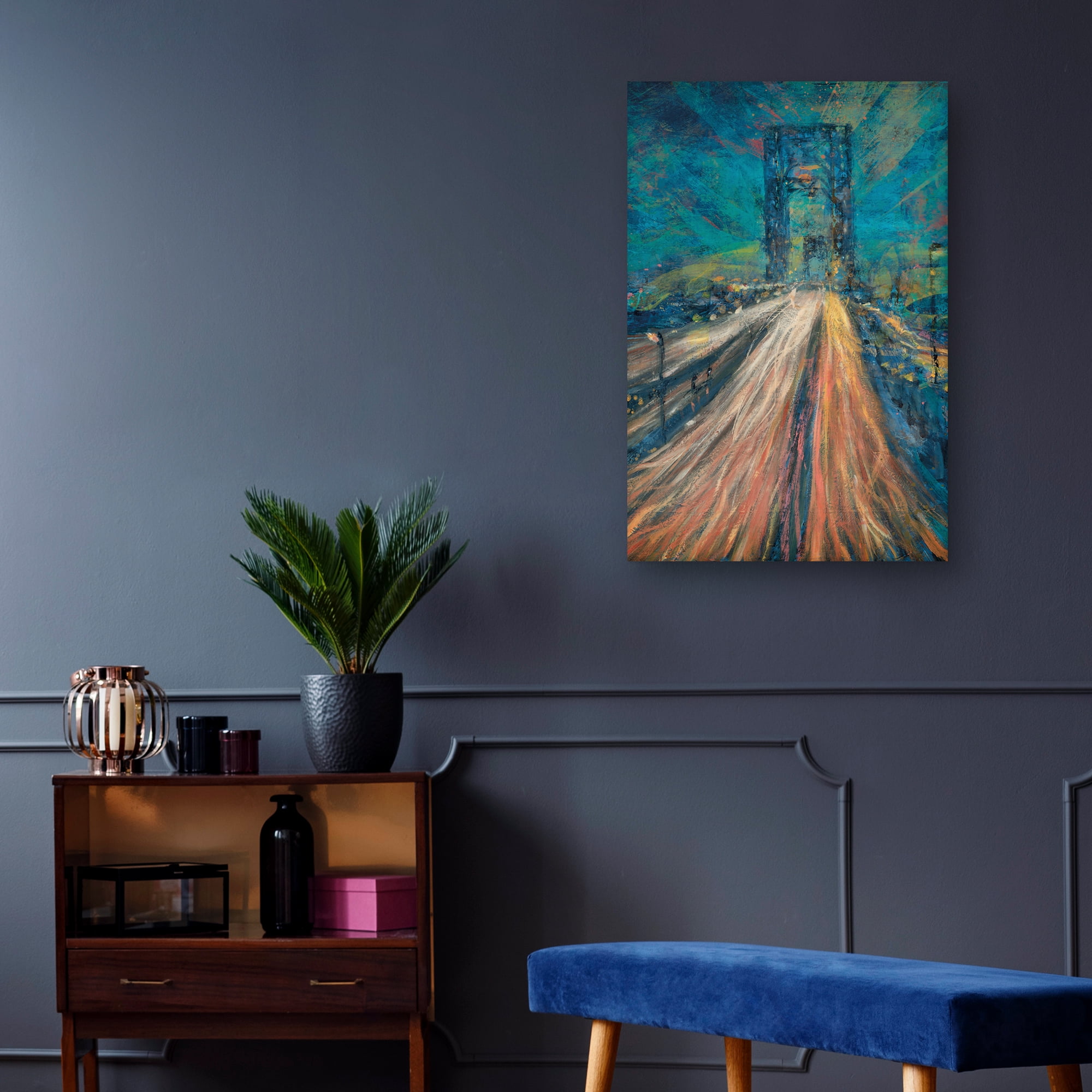 Lights En Route by Willowbrook Fine Art Canvas Art Print