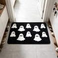 thumbnail image 5 of Halloween Bath Mat - Spooky Ghost Bathroom Rug Non Slip - Cute Shower Mat for Bedroom Living Room Decor,Black, 5 of 6