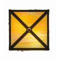 thumbnail image 3 of Meyda Tiffany 18958 Trout 2 Light 15" Wide Semi-Flush Square Ceiling Fixture - Bronze, 3 of 7