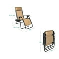 thumbnail image 3 of Best Choice Products Set of 2 Zero Gravity Lounge Chair Recliners for Patio, Pool w/ Cup Holder Tray - Beige, 3 of 9