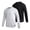 Black/White, variant on Mens Thermal Shirts - Crewneck and Henley Top Long Sleeve Thermal Shirts for Men 2 Pack