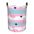 thumbnail image 1 of Balery Flamingo1 Cesta de ropa redonda con asas, impermeable, independiente, para ropa, juguetes, dormitorio y familia-Medium, 1 of 6