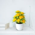 thumbnail image 5 of 2PCS Potted Artificial Greenery,Realistic Mini with Flowers for Home Office Desk Decor,Small Indoor Tabletop Decorations for Bathroom,Farmhouse,Shelf Centerpiece, 5 of 6