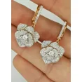 thumbnail image 4 of ORLOV DIAMONDS Cubic Zirconia 1.40Ct Round Cut Women's Drop Dangle Huggie Earrings 14K Yellow Gold Plated, 4 of 5