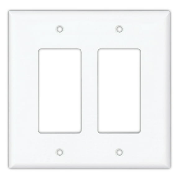Cooper Wiring PJ262W 2-Gang Unbreakable Decorator Plate, White