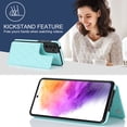 thumbnail image 6 of Feishell Back Wallet Case for Samsung Galaxy A53 5G, RFID Blocking Premium PU Leather Flip Cover with Card Slots Holder Magnetic Buttons Kickstand TPU Bumper Shockproof Case,Mint, 6 of 8