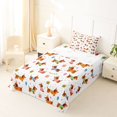 thumbnail image 3 of Manfei Party Dachshund Twin Sheets, Gift Balloon Bedding, White Brown, 3pcs, 1 Flat Sheet, 1 Fitted Sheet and 1 Pillowcase, 3 of 6