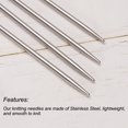 thumbnail image 4 of Unique Bargains 2 Pairs 4.8mm Double Pointed Knitting Sweater Needle Set, 9.84 Inches Length, 4 of 5