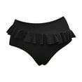 thumbnail image 3 of HOWPAY Bikini Bottoms Women Tummy Control Basic Swim Shorts with Full Coverage High Waisted Solid Color Stretchy Beach Pool Swimsuit Bottoms Black L, 3 of 7