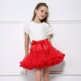 thumbnail image 5 of Ulitacool Dresses For Girls 8-10 Years Baby Soft Fluffy Tutu Skirt Toddler Mesh Tutu Bowknot Princess Skirt Trend Girl Clothing Red, 5 of 6