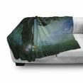 thumbnail image 3 of Forest Soft Flannel Fleece Throw Blanket, Fairytale Little Red Riding Hood Woodland at Night Flowers and Stars Image Print, Cozy Plush for Indoor and Outdoor Use, 60" x 80", Multicolor, by Ambesonne, 3 of 6