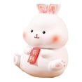 thumbnail image 4 of RV 4 financista conejo panda resina artesanía decoración mini mano muñeca moda jugar muñeca coche interior decoración decoración 7*5,5*7 cm, 4 of 5