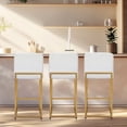 thumbnail image 3 of Sophia & William 24" Counter Height Bar Stools with High Backrest 3 Pack Comfortable Modern Counter Stools for Kitchen & Home, Plaid White, 3 of 7