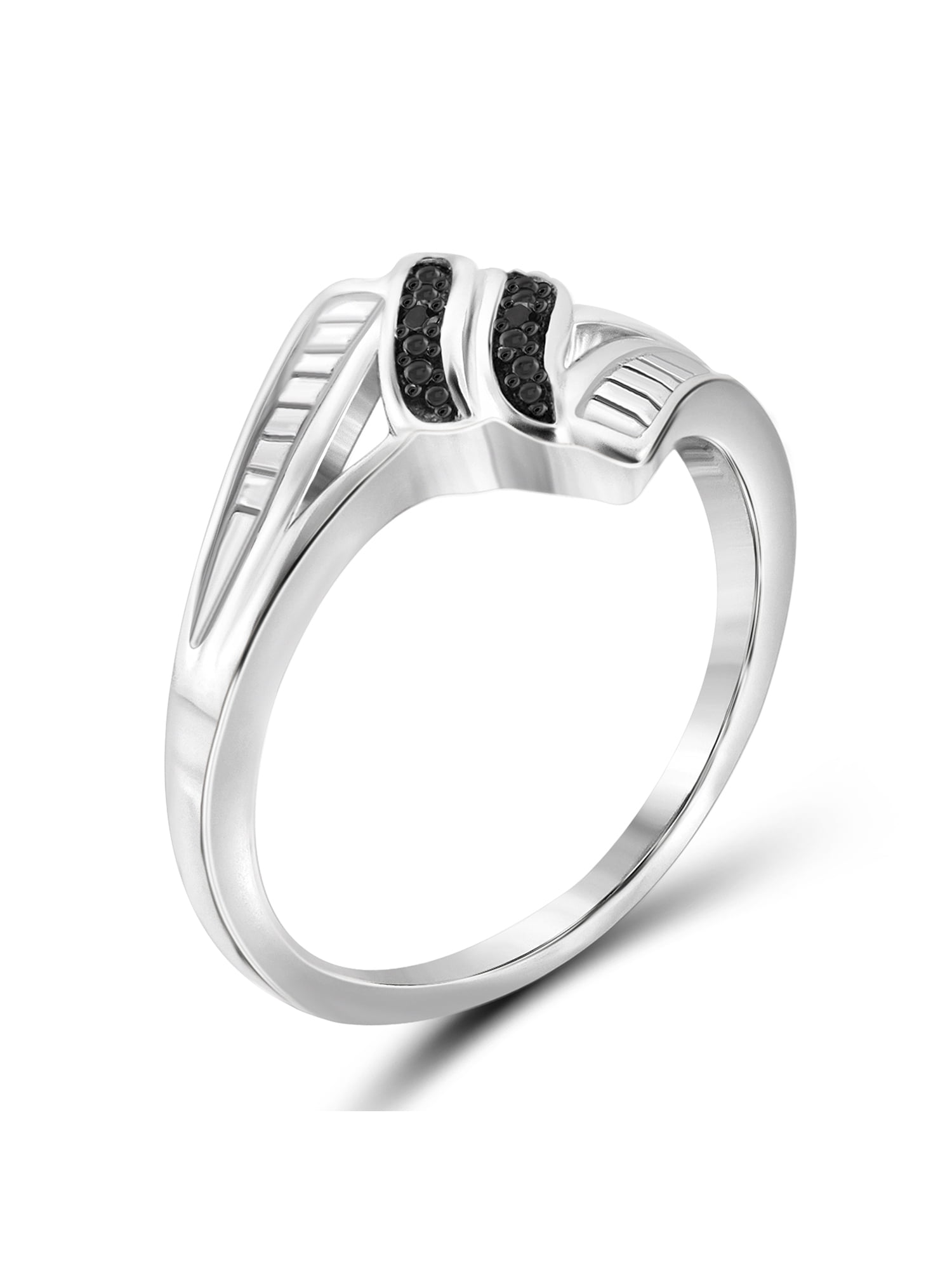 JewelersClub 0.925 Sterling Silver 1.00 Carat Black diamond Ring for Women | Diamonds for Everyday Womens Wear