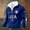 Blue, variant on 250th Anniversary Sweatshirts Long Sleeve Usa Flag Print Stand-Up Collar 1/4 Zipper Sweatshirts Patriotic Retro Top