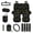 Black - Moon Star Sun, variant on Sunflower Leopard Print Car Seat Covers Full Set with Accessories, Including Front and Rear Split Bench Seat Covers Steering Wheel Cover Safety Belt Pads Garbage Bag Cup Cushions