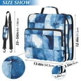 thumbnail image 2 of FORMRS Zipper Binder with Shoulder Strap 2-inch Ring 500 Sheet Capacity File Bag, Blue Pattern, 2 of 5