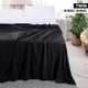 thumbnail image 2 of Sábana plana Utopia Bedding, doble, negra, suave microfibra cepillada, 2 of 7