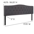 thumbnail image 2 of Cambridge Tufted Upholstered King Size Headboard in Dark Gray Fabric, 2 of 9